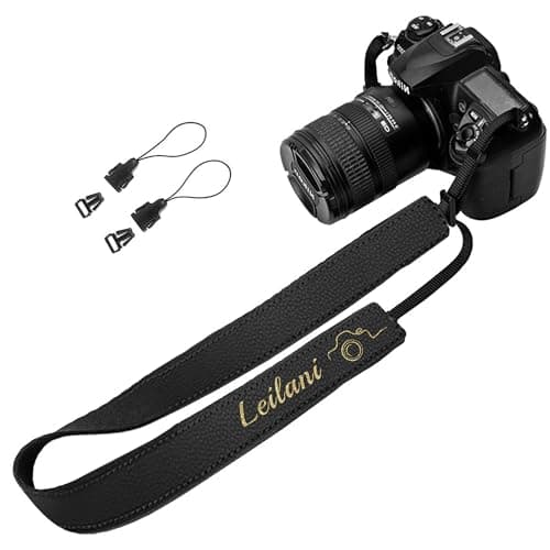 EDSG Personalised Camera Strap Leather Camera Belt Photographers Gift for Him Her Adjustable Camera Strap for Women Men Travel/Vlogging (Style-3)