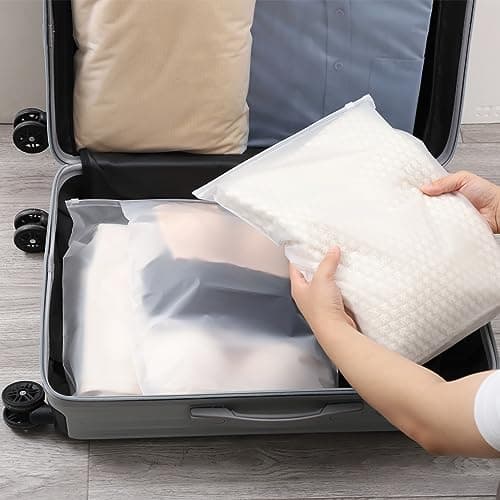 40 Pcs Clear Storage Bags, Reusable Travel Clothes Bags, 40 x 30 CM — view 6