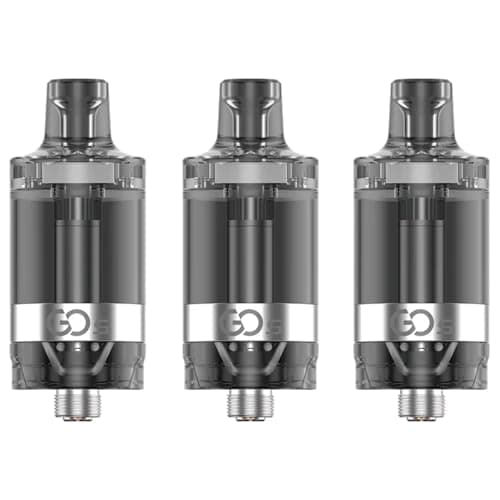Innokin Go S Tank (Black) - Pack of 3 - E Cigarette Tank - Built-in 1.6ohms Kanthal Coil with Organic Cotton, Slide Top Cap Fill Design, Adjustable Airflow, MTL Vape Tank, Ecig, 2ml 13W - No Nicotine