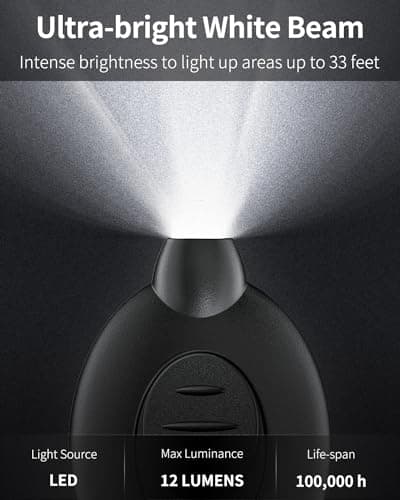 Uniclife 10 Pack LED Keychain Flashlight Black Shell | Mini LED Keychain Light 12 Lumen Portable Ultra Bright Battery Powered Key Ring Torch for Outdoor Camping Hiking and Emergency Lighting — view 2