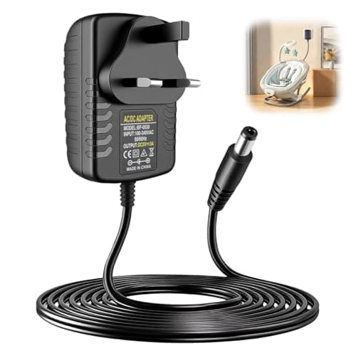 5V 3A Baby Swing Charger Power Cord, 15W AC to DC Power Supply Adapter