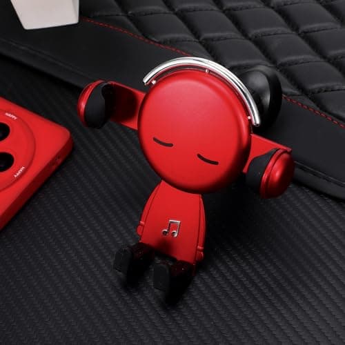 MOLUCKFU Character Car Phone Holder Red ABS Air Vent Navigation — view 4