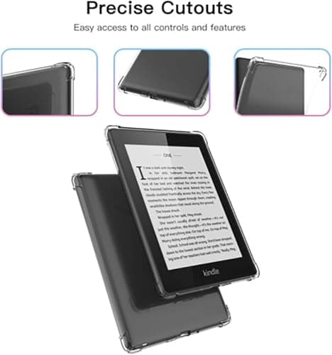 Clear Soft Flexible Compatible With 7 Inch Kindle Paperwhite 12th Gen 2024 Case and Kindle Colorsoft,Ultra Slim TPU Back Cover,Reinforced Edge Corners Scratch-Proof Lightweight (High transparency) — view 5
