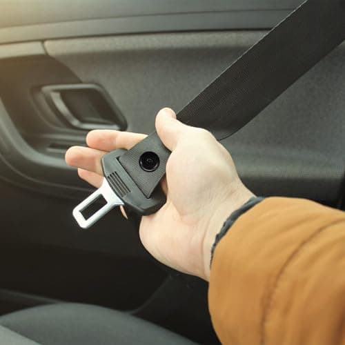 Siqian 4 Sets Seat Belt Stop Buttons, Anti- slip Seat-Belt Stopper Clips Snap-On System, No Welding Required Seat Belt Stop Button Buttons Prevent Seat belt Buckle from Sliding Down The Belt — view 3
