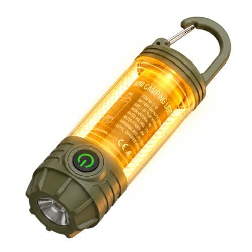 LED Camping lamp Tent lamp Rechargeable Torch 6 Lighting Modes with Hook