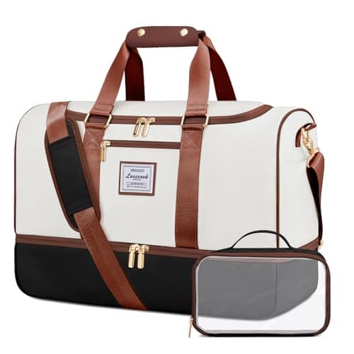 LOVEVOOK Travel Bags for Women, 50L Large Weekend Hospital Overnight Holdall with Toiletry Bag, Gym Yoga Bags with Shoe Compartment & Wet Pocket, Carry On Hand Luggage Bag for Travel Sports