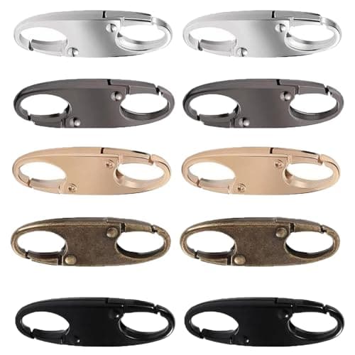 UEKPDM Zipper Locks, 10 Pack S-Hook Clips, Anti-Theft, 3.7cm