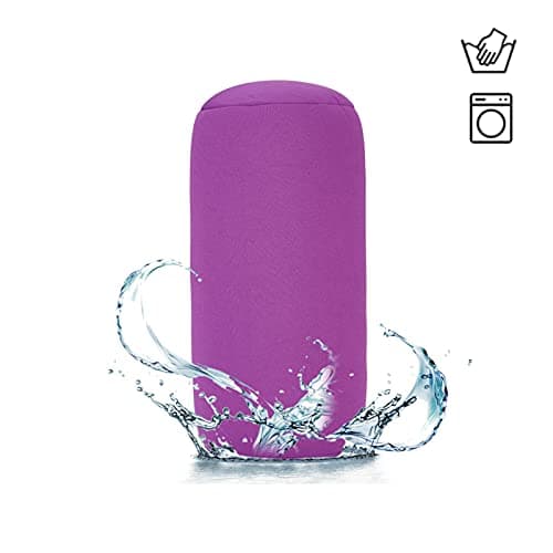 HAOHIZE Microbead Roll Pillow, Comfort Squish Tube Bolster Cushion, Head, Neck Back Support Tube Roll Pillow (Purple) — view 6