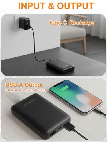 vapesoon Power Bank 10000mAh for Heated Vest Portable Charger with Indicator Light — view 6