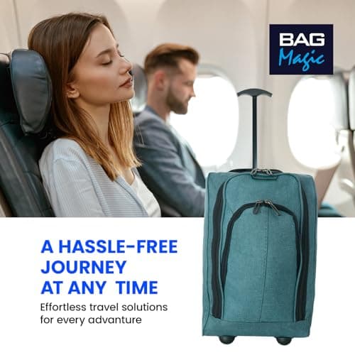 Bordlite Ryanair Cabin Bag 40x25x20cm with Wheels – Underseat Rolling Trolley Suitcase – Airline Approved Lightweight Hand Luggage for Travel – Fits Ryanair, EasyJet, Jet2 – Teal — view 6