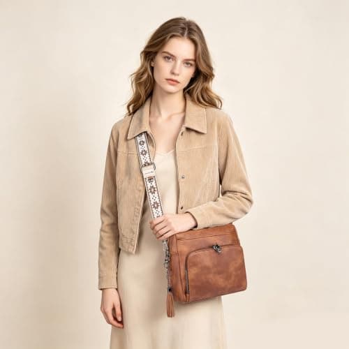Sheonie Anti Theft Cross Body Bag Women Vegan Leather with Coin Pouch — view 2