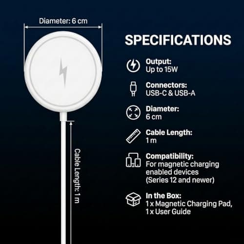 Magnetic Wireless Pad Charger Compatible with Most Qi-Enabled Phone Earbuds — view 2
