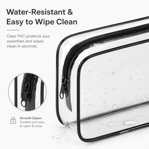 iMaMa Clear Toiletry Bags, 4 Pack Travel Wash and Makeup Bag Set — view 2