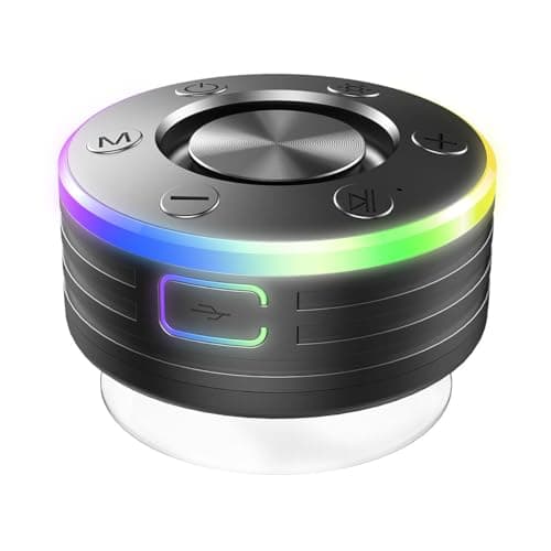 Hsthe Sea Bluetooth Shower Speaker IPX7 Waterproof + Bluetooth 5.2 + Hands-Free Calling + FM Radio Radio Mini Speaker For Bathroom Party Travel Outdoor — view 6