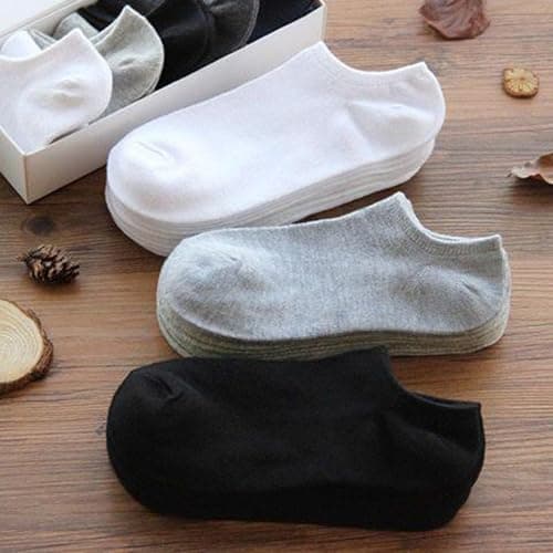 XIUDONG 12 Pairs Ultra-Lightweight Breathable Socks for Men & Women – Low Cut Invisible Design for Sneakers, Loafers & Travel – Black/White/Grey Multipack (One Size Fits Most) (Grey) — view 5