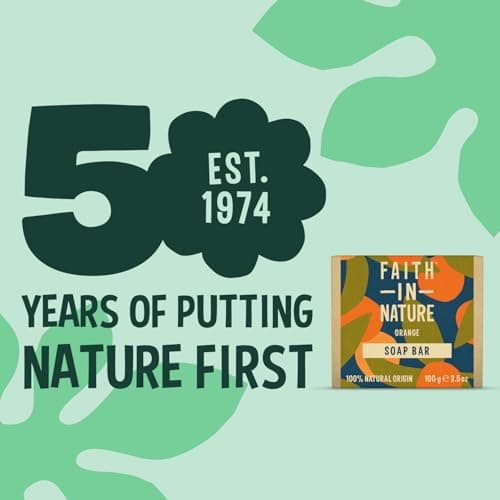 Faith In Nature Natural Orange Hand Soap Bar, Detoxifying, Vegan & Cruelty Free, No SLS or Parabens, 100g — view 3