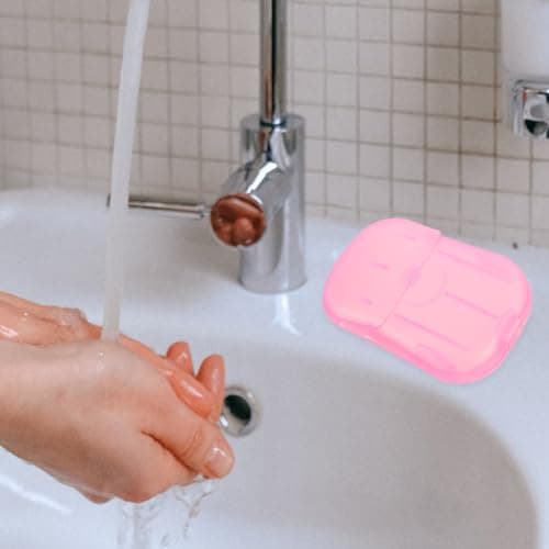 20 Boxes Portable Travel Soap Sheets Pink for Hand Cleaning — view 6