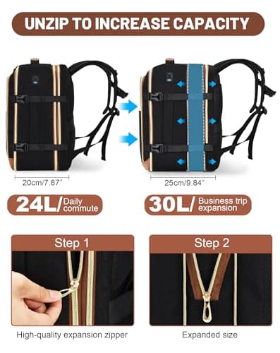 MOCOCITO Ryanair Cabin bags 40x30x20 Travel Backpack 40x30x20 Cabin Bag Carry On Weekend Trips & Air Tryanair Under Seat Backpack for Travelling Suitable for Ryanair, Wizz Air, Easyjet, Vueling — view 3