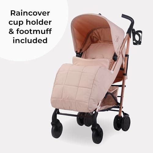 My Babiie MB51 Stroller – from Birth to 4 Years (22kg), Lightweight, Umbrella Fold, Travel Buggy for Toddlers, Pushchair Includes Footmuff, Cup Holder, Rain Cover - Blush Pink — view 3