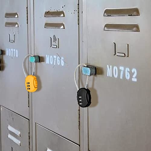 XUIIOSOOKP 4 Pcs Small Padlock Combination Padlocks 3 Digit Keyless — view 5
