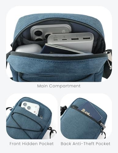 SKYSPER Small Anti-Theft Cross Body Bags for Women & Man — view 6