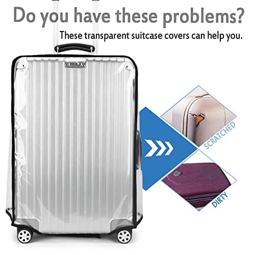 2 Pieces Clear PVC Suitcase Cover, 28 Inch Suitcase Cover Protectors — view 4