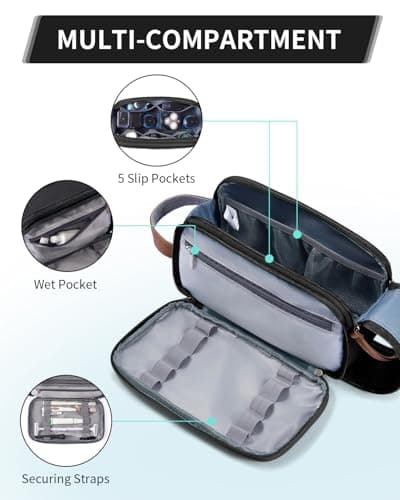 ECOHUB Toiletry Bag for Full Size Toiletries Nylon Wash Bag for Men — view 3