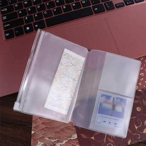 Clear Zipper Pocket for Travelers Notebook,PVC Pouch/Storage Bag Travelers Journal Accessories Inserts Pouch for Notebook, Journal, Planners(125x90mm) — view 6