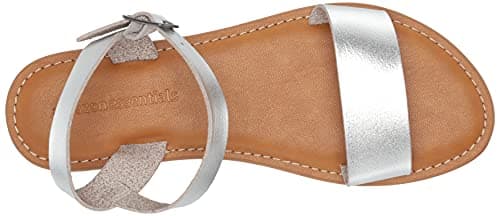 Amazon Essentials Women's Two Strap Buckle Sandal, Silver, 5.5 UK — view 5