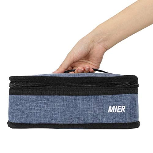 MIER Small Lunch Bag Insulated Compact Cooler for Backpack, Blue, 3L — view 4