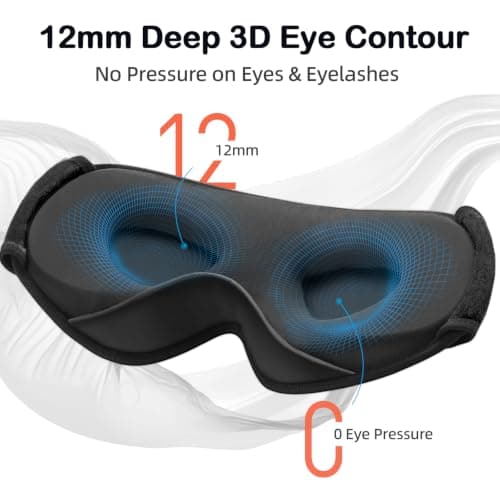 INNELO Sleep Eye Mask, Upgraded 3D Blackout Design, Ideal for Side Sleepers — view 4