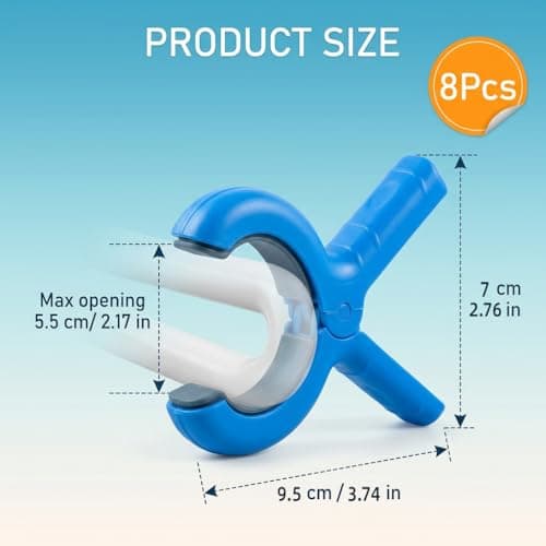 8 Pcs Large Beach Towel Clips Sun Lounger Clothes Pegs for Pool Cruise — view 2