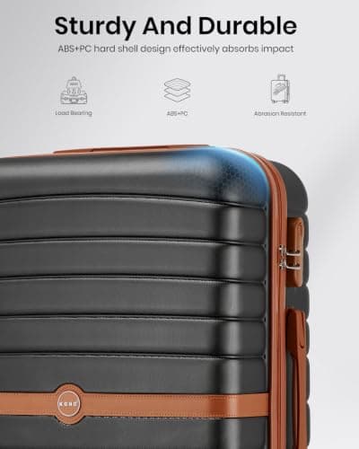 Kono Cabin Hard Shell Suitcase, Lightweight ABS+PC Carry On Hand Luggage — view 3