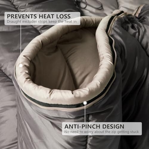 BISINNA 0 Degree Sleeping Bag XL for Adults Cold Weather Sleeping Bags — view 2