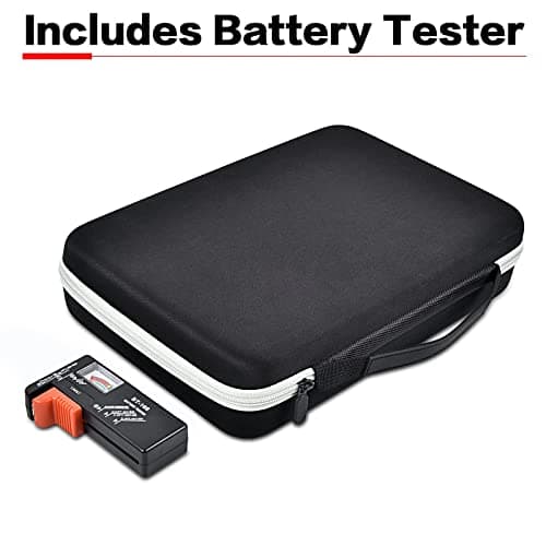 PAIYULE 140 Battery Organiser Storage Case with BT168 Tester Black — view 4