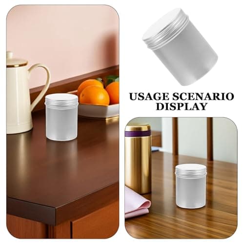 RUNROTOO 6pcs Aluminum Jar Refillable Small Aluminum Box 80ml Silver, Portable Empty Container for Cream, Moisturisers and Daily Storage — view 3