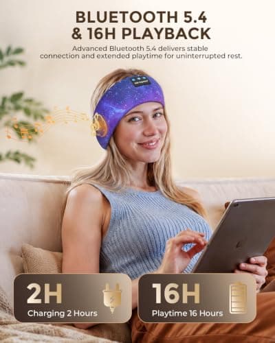 Cooling Sleep Headphones, Sleep Headband Headphones for Side Sleepers — view 6