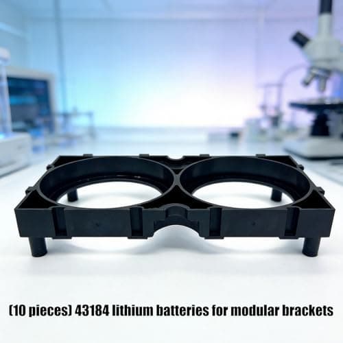 Tmboryuu ABS Pack Brackets Modulars Stackable Battery Holder for 43184 Lithium Batteries Organizers Holder Design Portable Battery Case — view 6