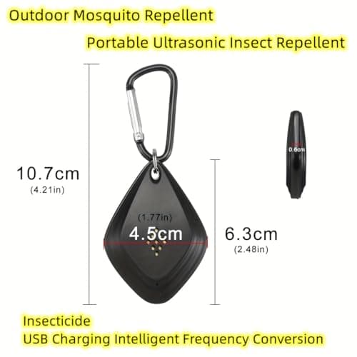 USB Mini Sonic Insect Repellent with Intelligent Variable Frequency, Repels Mosquitoes, Fleas, Ticks, Portable for Travel, Camping, Home, Garden, football Field — view 6