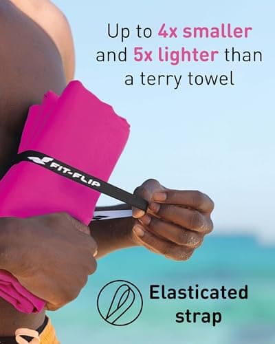 Fit-Flip Swimming towel – quick dry microfibre beach towel — view 3
