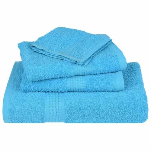 Eclith Frogn Set of 4 Turquoise Wash Cloths 30 x 30 cm 360 g/m² Made of 100% Cotton, Absorbent, Machine Washable, Versatile for Bathroom, Sauna, Fitness, Travel and Hotel Applications — view 3