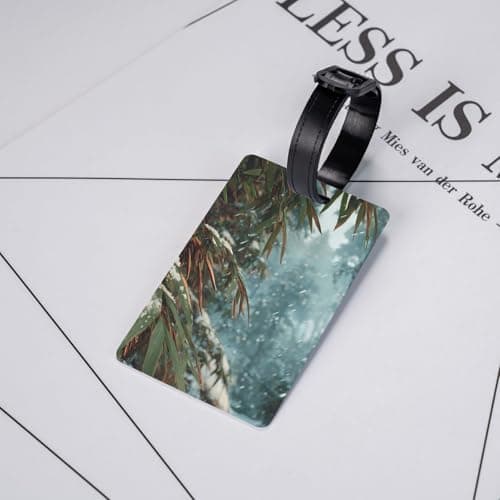 Winter Bamboo Forest Luggage Tag PVC Anti-Loss Bag Tag with Compact Light Durable Identification Sign — view 5
