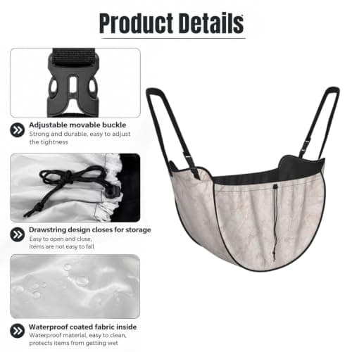 Alliya Rose Gold Marble Car Seat Organizer Miscellaneous Sorting Bag Seat Backrest Bag — view 4