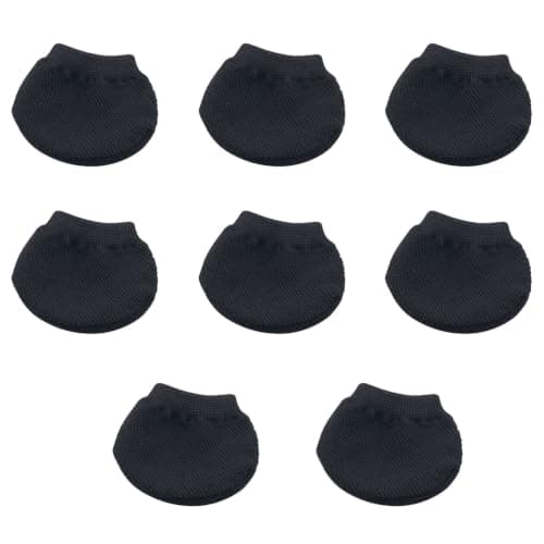 Pro Bamboo Kitchen 2 Sets 8PCS Luggage Protective Cover Wheels Dustproof Universal Wheelchair Foot Covers Polyester Prevent Floors and Beds from Getting Dirty Black