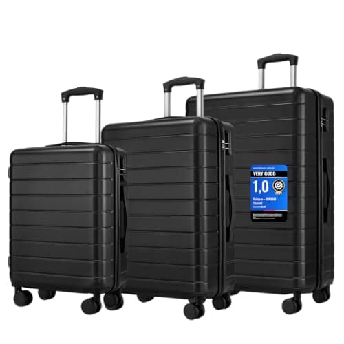Shavont 3 Piece Suitcase Set Hard Shell Luggage Set with 4 Wheels