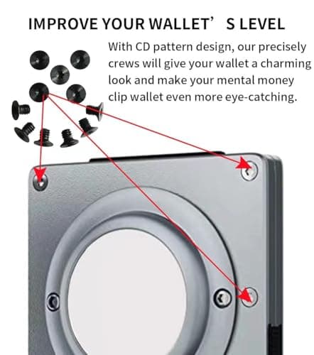 Sexyppl Wallet Repair Kit, Black, For Metal, Minimalist & Slim Wallets, Includes Screws, Screwdriver, Elastic Cash Strap, Metal Clip — view 3