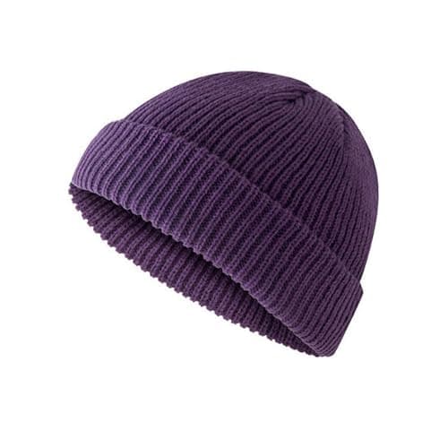 Winter Beanies Ladies' Beanie Knitted Beanies Solid Colour for Women Solid Colour Safari Hat Fedora Hat Fisherman Quick Dry Windproof Travel Camping Purple