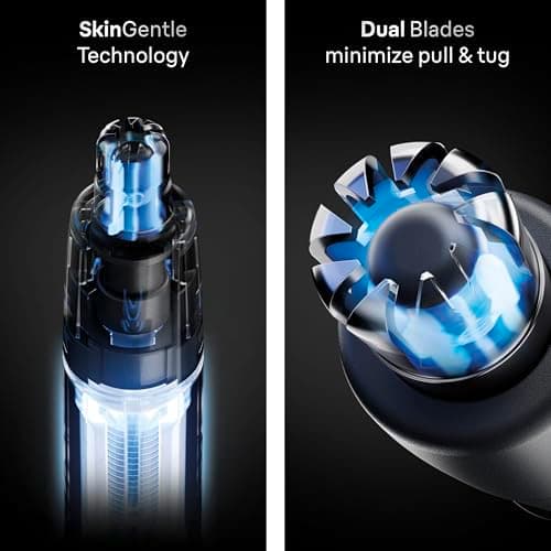 Braun Ear & Nose Trimmer, Pocket Size, Dual Blades, SkinGentle Technology, Washable Blades, Compact & Easy On The Go, AAA Battery Included, EN21, Grey — view 3