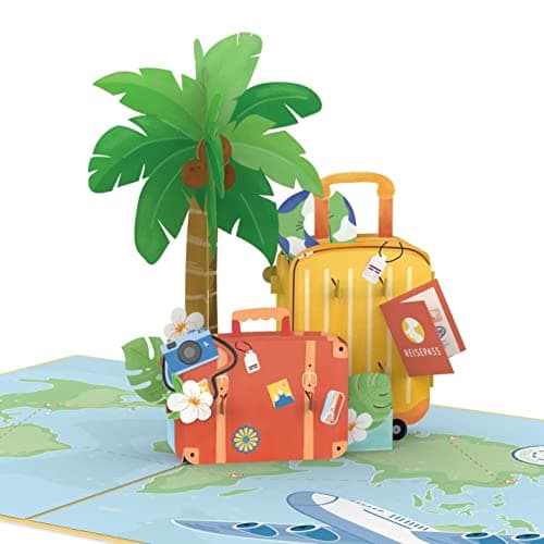 papercrush® Pop-Up Card Travel Voucher Have a good trip - 3D Voucher Card for Holidays, Birthday, Honeymoon or Suitcase - Funny Gift for Fathers Day, Perfect present for Dad's