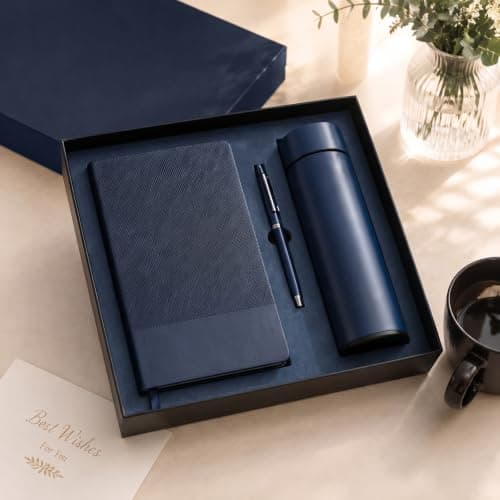 SIMDAO Notebook and Pen Gift Set - A5 Business Notepad with Pen & Insulated Water Bottle, Executive Notebook in Gift Box for Work, Office, Study, New Job & Appreciation Gifts for Men Women — view 5